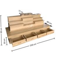 ราคา 8KARAT design โต๊ะหมู่บูชาโมเดิร์น สวยงาม สีMaple 80ซม. ยาว200ซม. สูง90ซม (10453683)