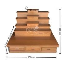 ราคา 8KARAT design โต๊ะหมู่บูชาโมเดิร์น สีสักน้ำผึ้ง วางพระ ลึก120ซม. ยาว150ซม. สูง120ซม สีสักน้ำผึ้ง (10453693)