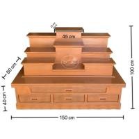 ราคา 8KARAT design โต๊ะหมู่บูชาโมเดิร์น 3ลิ้นชัก 1ลิ้นชักถวาย 80x150x100ซม. (10453737)