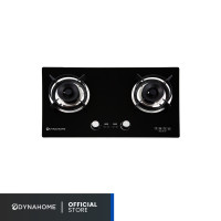 ราคา Dyna Home เตาแก๊สฝัง หน้ากระจกนิรภัย หัวเตาทองเหลือง สองหัวเตา รุ่นDH-201 78 ซม. กระจกสีดำ (10493847)