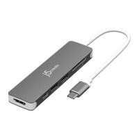 ราคา ฮับ USB-C แบบหลายพอร์ต J5 6-in-1 USB-C to 4K HDMI, PD 3.0 100W (10873806618942)