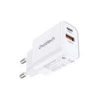 ราคา หัวชาร์จ Choetech Dual USB-A and USB-C ports PD 30W (ปลั๊ก TH) สี White (15033586450803)