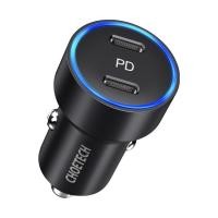 ราคา หัวชาร์จในรถยนต์ Choetech Dual USB-C 40 วัตต์ สีดำ (11281250222398)