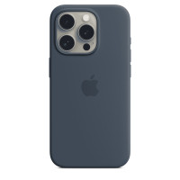 ราคา iPhone 15 Pro Silicone Case with MagSafe - Storm Blue (10673680580926)