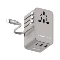 ราคา หัวชาร์จ Momax 1-World+ GaN 70W พร้อมสาย USB-C ในตัว (3 พอร์ต) (15039395987827)