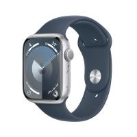 ราคา Apple Watch Series 9 GPS 45mm Silver Aluminum Case with Storm Blue Spo (10673418567998)