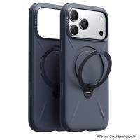 ราคา เคสกันกระแทก iPhone 17 Pro Max Torras Ostand Spin Silicone Series - Midnight Blue (15177058255219)