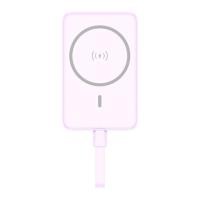 ราคา แบตเตอรี่สำรองพกพา Vivid Magnetic Power + Short Cable - Purple (15164309307763)