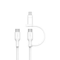 ราคา สายชาร์จ BELKIN BoostCharge Pro 2 in 1 USB-C and Lightning (15121969119603)