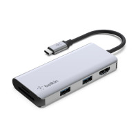 ราคา มัลติพอร์ตฮับ Belkin USB-C 5 in 1 Multiport Hub 100W (15402183000435)