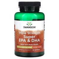 ราคา Swanson, Triple Strength Super EPA & DHA , 900 mg, 60 Softgels (SWV-17077)