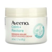 ราคา Aveeno, Calm + Restore, Redness Relief Moisturizing Cream, Sensitive Skin, Fragrance Free, 1.7 oz (48 g) (AVO-02247)