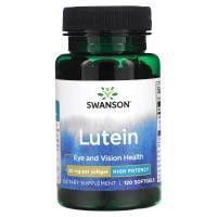 ราคา Swanson, Lutein, High Potency, 20 mg, 120 Softgels (SWV-02994)