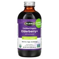ราคา Flora, Certified Organic Elderberry+ with Echinacea, Immune Support, 8.5 fl oz (250 ml) (FLO-62804)