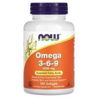 ราคา NOW Foods, Omega 3-6-9, 1,000 mg, 100 Softgel (NOW-01835)