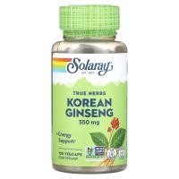 ราคา Solaray, True Herbs, Korean Ginseng, 550 mg, 100 VegCaps (SOR-13125)