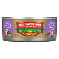ราคา Genova, Yellowfin Tuna In Olive Oil, Garlic & Tuscan Herb, 5 oz (142 g) (GNO-13257)