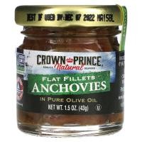 ราคา Crown Prince Natural, Flat Anchovies, Fillets, In Pure Olive Oil, 1.5 oz (43 g) (CPN-00831)