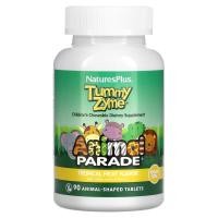 ราคา NaturesPlus, Source of Life, Animal Parade, Tummy Zyme with Active Enzymes, Whole Foods and Probiotics, Natural Tropical Fruit Flavor, 90 Animal-Shaped Tablets (NAP-29947)