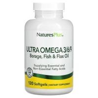ราคา NaturesPlus, Ultra Omega 3/6/9, 120 Softgels (NAP-03969)