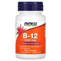 ราคา NOW Foods, B-12, 1,000 mcg, 100 Lozenges (NOW-00466)