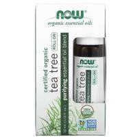 ราคา NOW Foods, Certified Organic Tea Tree Roll-On, 1/3 fl oz (10 ml) (NOW-07907)