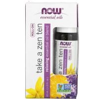 ราคา NOW Foods, Essential Oils, Take a Zen Ten Roll On, 1/3 fl oz (10 ml) (NOW-07909)