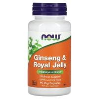 ราคา NOW Foods, Ginseng & Royal Jelly, 90 Veg Capsules (NOW-04007)