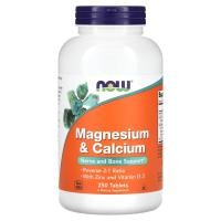 ราคา NOW Foods, Magnesium & Calcium, 250 Tablets (NOW-01278)