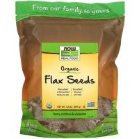 ราคา NOW Foods, Real Food, Organic Flax Seeds, 32 oz (907 g) (NOW-06258)
