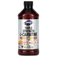 ราคา NOW Foods, Sports, Triple Strength L-Carnitine Liquid, Citrus, 3,000 mg, 16 fl oz (473 ml) (NOW-00064)