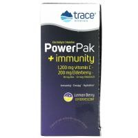 ราคา Trace Minerals ®, PowerPak + Immunity, Lemon Berry, 30 Packets, 0.19 oz (5.3 g) Each (TMR-00588)