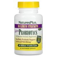 ราคา NaturesPlus, Ultra Probiotics, Maximum Strength, 40 Billion, 60 Vegetarian Capsules (NAP-04385)