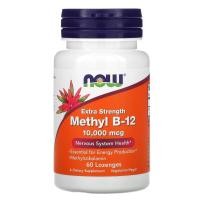 ราคา NOW Foods, Extra Strength Methyl B-12, 10,000 mcg, 60 Lozenges (NOW-00501)
