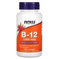 ราคา NOW Foods, B-12 ขนาด 1,000 มคก. บรรจุเม็ดอม 250 เม็ด (NOW-00468)