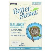 ราคา NOW Foods, Better Stevia, Balance with Chromium & Inulin, 100 Packets, (1.1 g) Each (NOW-06968)