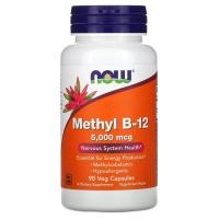 ราคา NOW Foods, Methyl B-12, 5,000 mcg, 90 Veg Capsules (NOW-00505)