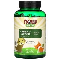 ราคา NOW Foods, Pets ผลิตภัณฑ์เสริมอาหารโอเมก้า 3 สำหรับสุนัข/แมว รสปลาแสนอร่อย บรรจุแคปซูลนิ่ม 180 แคปซูล (NOW-04315)