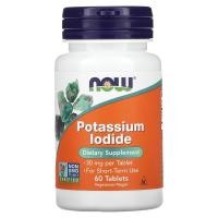 ราคา NOW Foods, Potassium Iodide, 30 mg, 60 Tablets (NOW-01454)