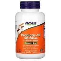 ราคา NOW Foods, Probiotic-10 จุลินทรีย์ 1 แสนล้านตัว บรรจุแคปซูลผัก 60 แคปซูล (NOW-02904)