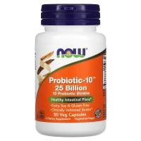ราคา NOW Foods, Probiotic-10 จุลินทรีย์ 2.5 หมื่นล้านตัว บรรจุ 50 แคปซูล (NOW-02926)