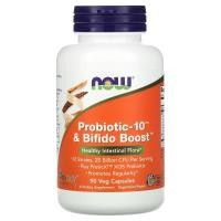 ราคา NOW Foods, Probiotic-10 และ Bifido Boost จุลินทรีย์ 2.5 หมื่นล้านตัว บรรจุแคปซูลผัก 90 แคปซูล (NOW-02924)