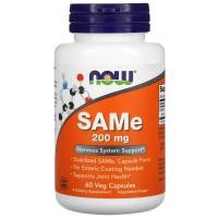 ราคา NOW Foods, SAMe (Disulfate Tosylate), 200 mg, 60 Veg Capsules (NOW-00127)