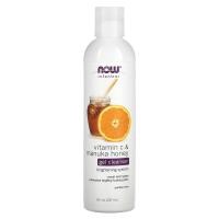 ราคา NOW Foods, Solutions, Gel Cleanser, Vitamin C & Manuka Honey, 8 fl oz (237 ml) (NOW-07997)