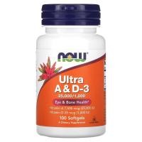 ราคา NOW Foods, อัลตร้า A แอนด์ D3 บรรจุแคปซูลนิ่ม 100 แคปซูล (NOW-00361)