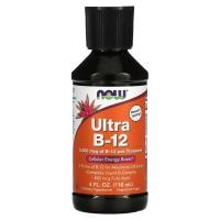 ราคา NOW Foods, Ultra B-12, 5,000 mcg, 4 fl oz (118 ml) (NOW-00452)