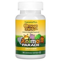 ราคา NaturesPlus, Animal Parade, Omega 3/6/9 Junior, Lemon, 90 Chewable Softgels (NAP-29994)
