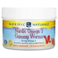 ราคา Nordic Naturals, Nordic Omega-3 Gummy Worms, Strawberry Gummy, 63 mg, 30 Gummy Worms (NOR-30150)