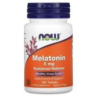 ราคา NOW Foods, Melatonin, 5 mg, 120 Tablets (NOW-03554)