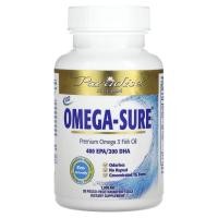 ราคา Paradise Herbs, Omega Sure, Omega-3 Premium Fish Oil, 1,000 mg, 30 Pesco Vegetarian Softgels (PAR-77795)
